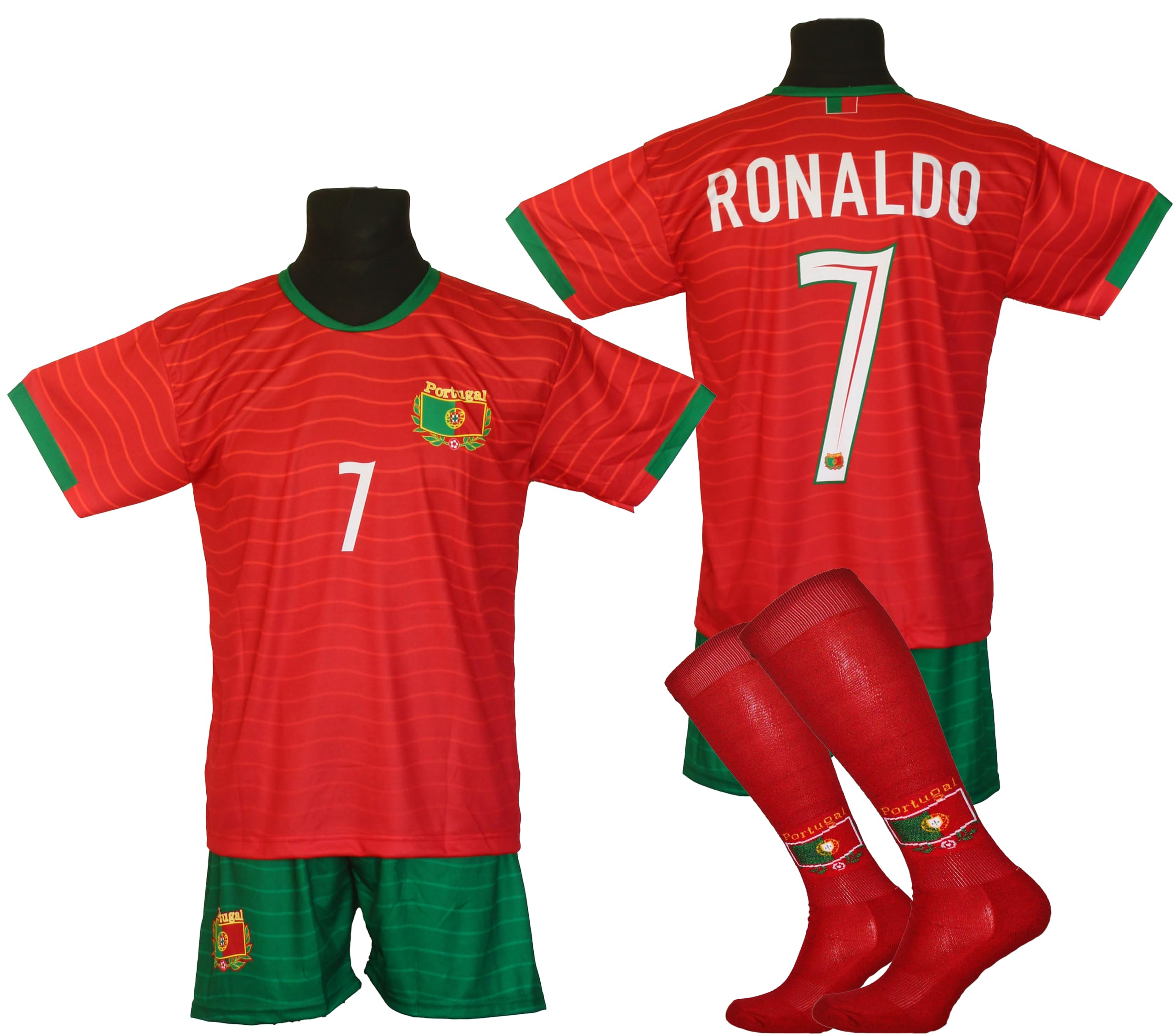 strój piłkarski dla dzieci RONALDO PORTUGALIA - BG rozmiar 146