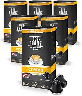 Nespresso kompatible Kaffee Kapseln, 6 x 10 Kapseln, Crema