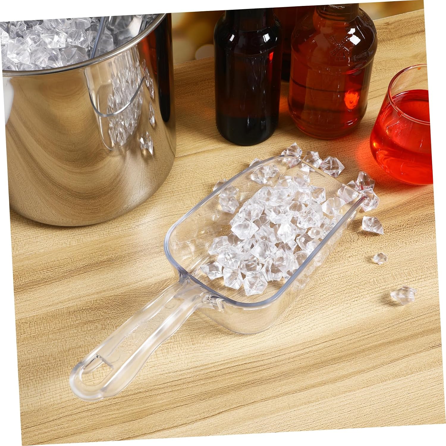 PRETYZOOM 8pcs Ice Cream Scoop Comfortable Handle for Candy Popcorn Flour French Fries Easy to Store Food-grade Plastic