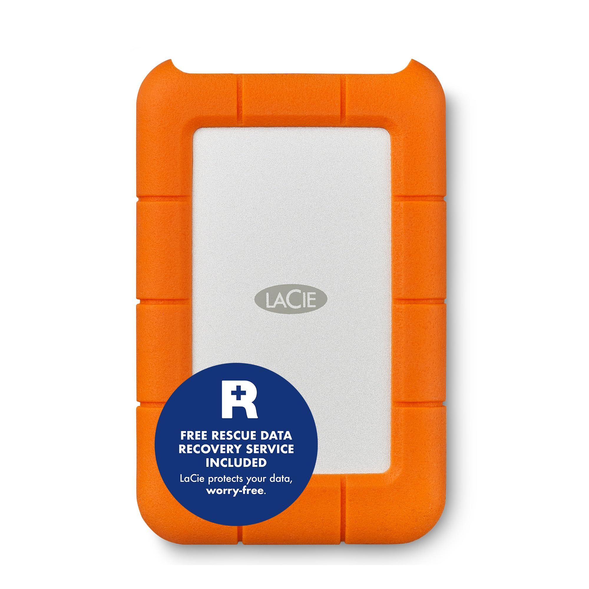 LaCie Rugged USB-C 5TB, Portable External Hard Drive, for PC Mac iPad & iPhone, Data Rescue Services (STFR5000800)