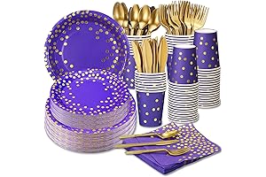 Purple and Gold Party Supplies for Graduation