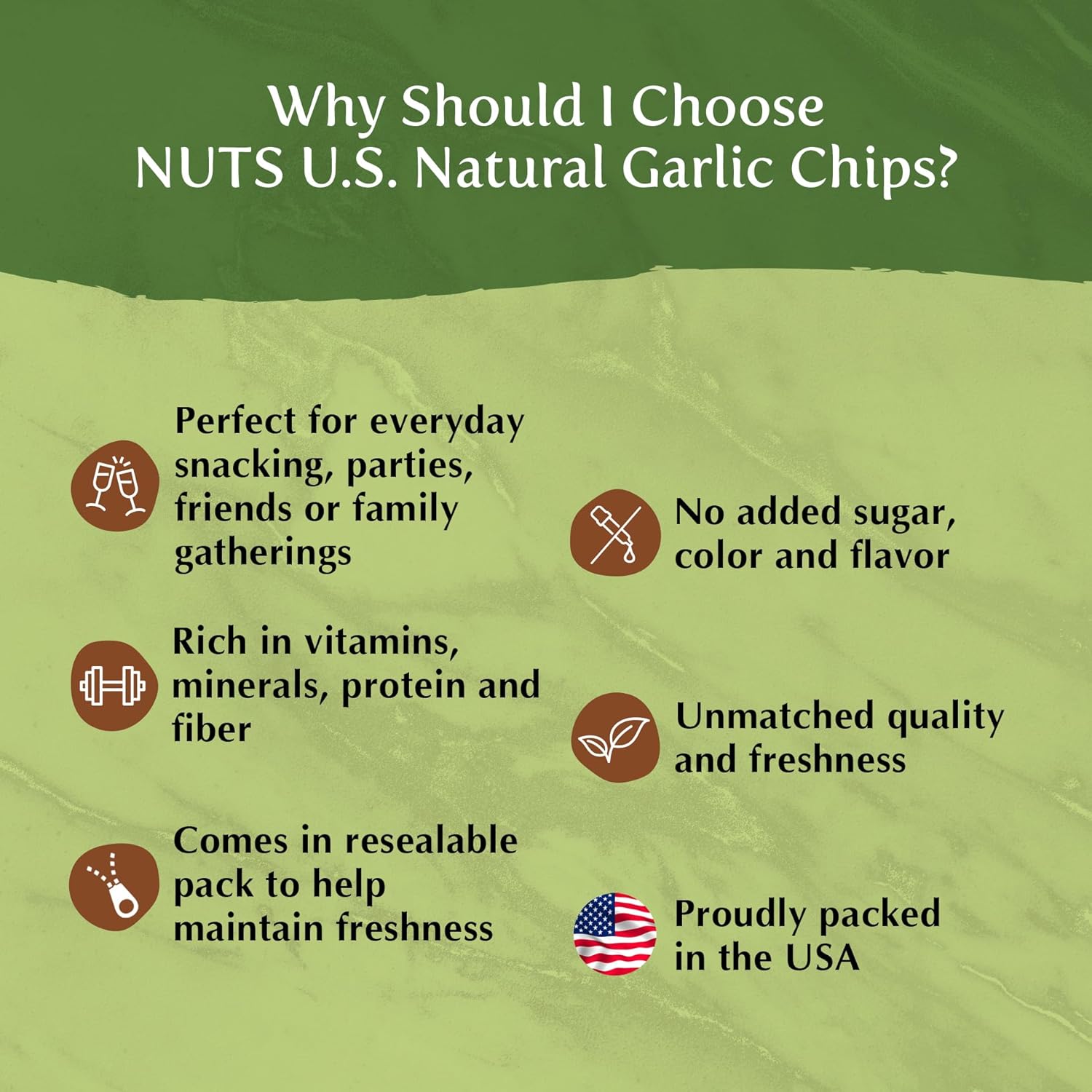 NUTS U.S. - Garlic Chips | Sea-Salted | No Color Added and No Sugar Added | 100% Natural | Delicious And Healthy | Bulk Chips!!! (Garlic Chips, 3.5 LBS)