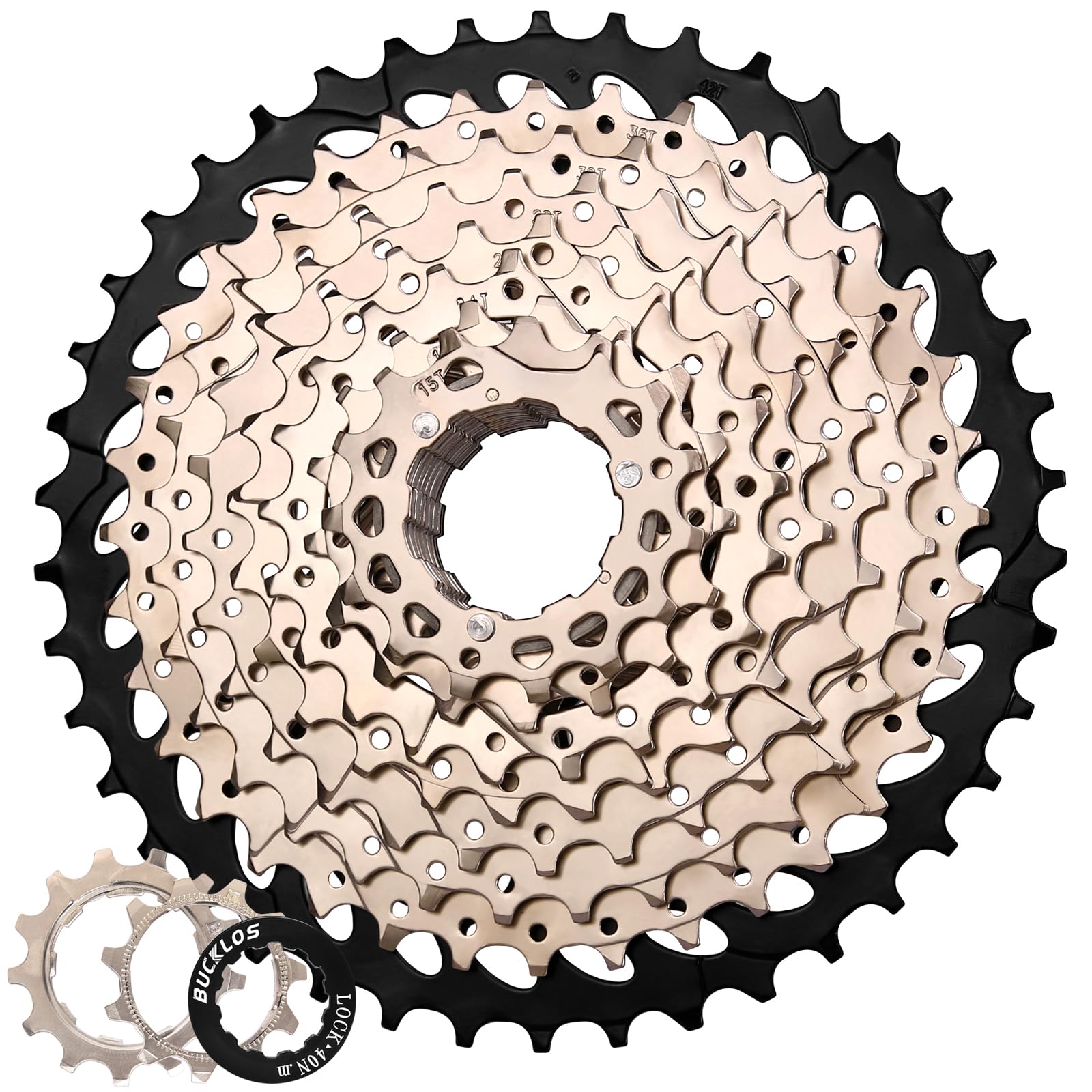 BUCKLOS 8/9/10/11/12 Speed Cassette Ultra-Light 11-25/28/32/34/36/40/42/46/50/52T Bike Cassette Fit Mountain Bike/Road Bike/XC/DH/AM,Compatible with