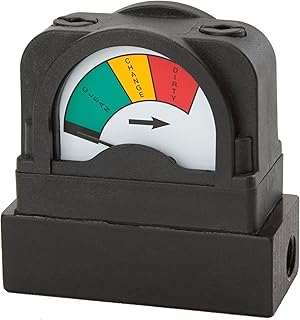 Mid-West 555A-30.0 Glass Filled Nylon Differential Pressure Indicator with Base, 1/4