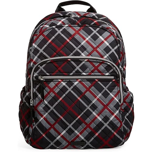 Vera Bradley Women's Performance Twill Campus Backpack, Paris Plaid, One Size