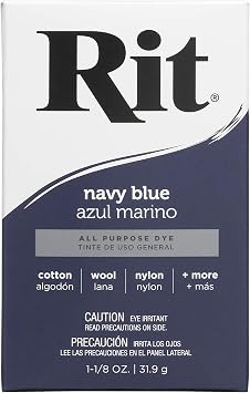 Rit Dye 3-30 Powdered Fabric Dye, Navy Blue