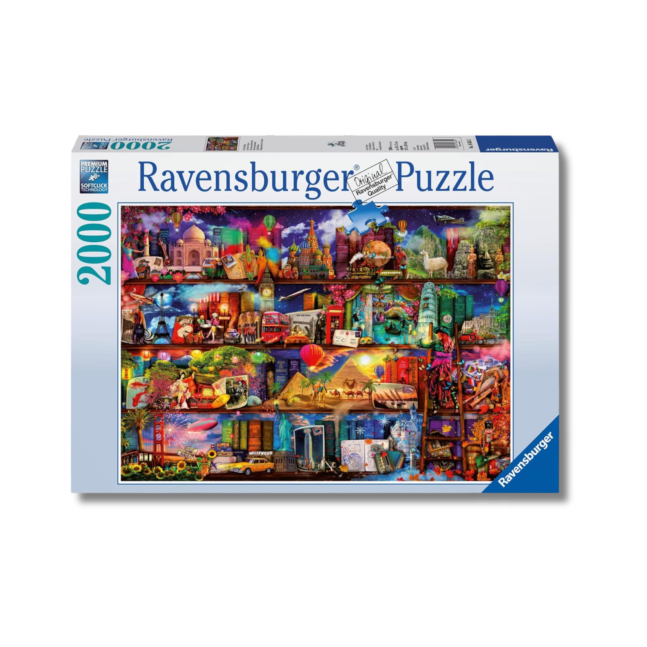 Ravensburger - Puzzle 2000 Pezzi Miracoloso Mondo Dei Libri | Puzzle 2000 Pezzi | Rompicapo Adulti E Bambini Dai 14 Anni In Su | Regalo Per Bambini E Adulti | Misure 98x75cm