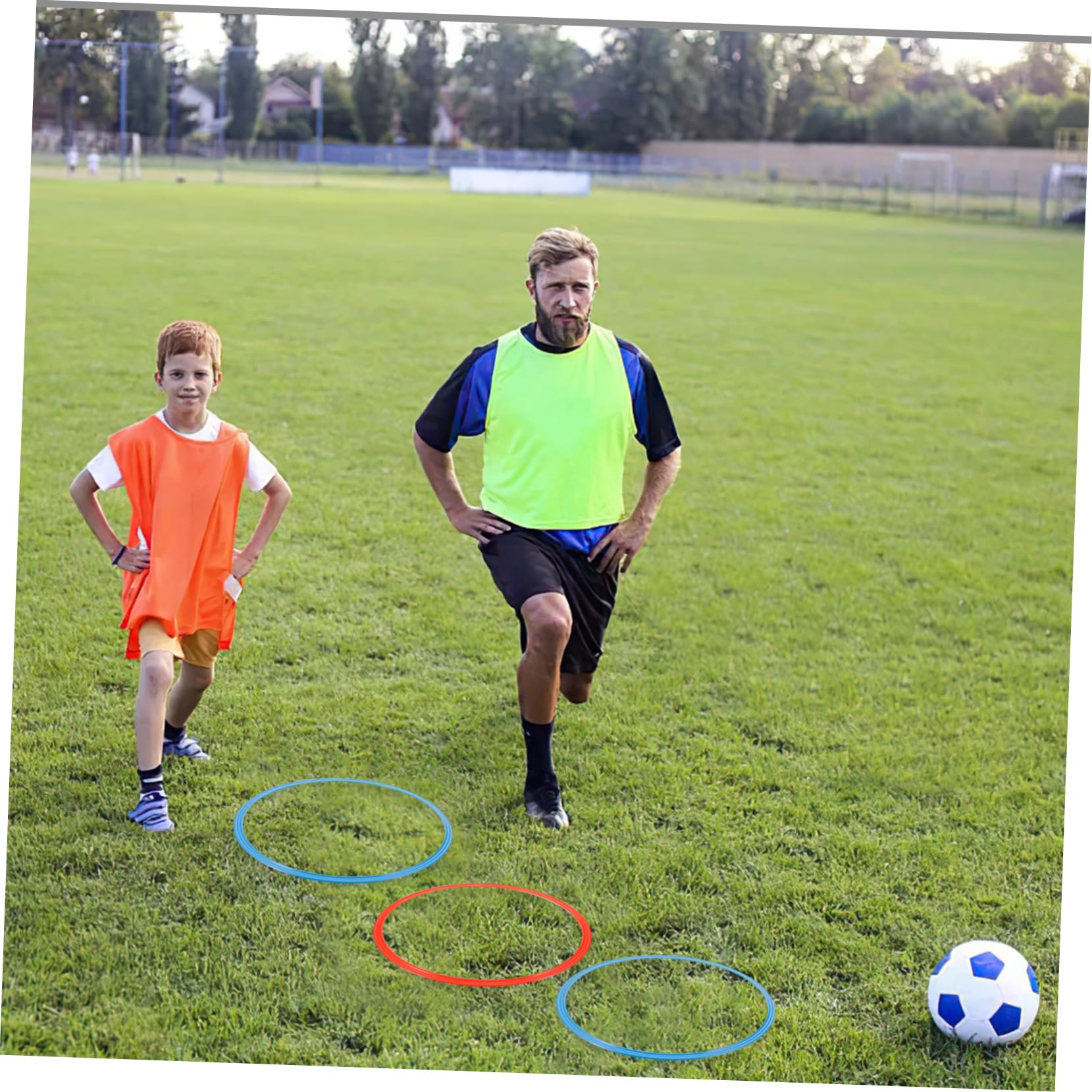 LIOOBO 6 stücke Agility Ringe Geschwindigkeit Agility trainingsringe für Trainer Leichtathletik fußball fußball Kampfsport Training 40 cm