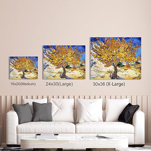 Miniatura 621 de A&T ARTWORK The Starry Night de Vincent Van Gogh. Tamaño del marco: 36 x 30 pulgadas, tamaño de la imagen: 30 x 24 pulgadas, reproducciones clásicas