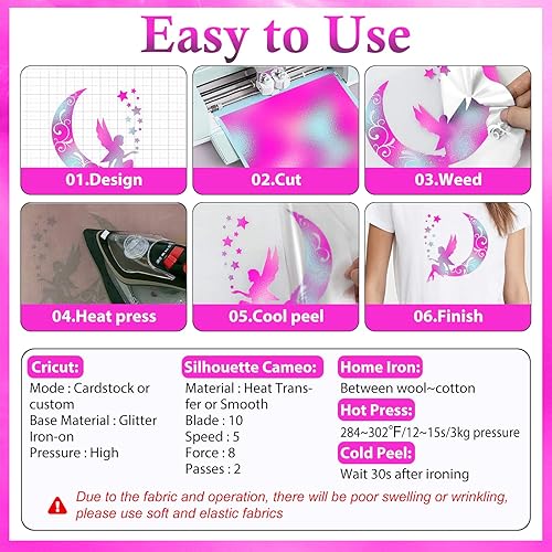 Miniatura 6 de Vinilo de transferencia de calor 3D de transferencia de calor, vinilo HTV para camisetas, sombreros, almohadas, suministros de tela para bricolaje