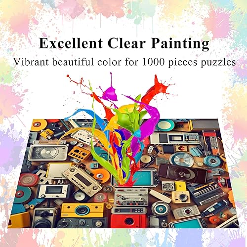 Miniatura 4 de HUADADA Rompecabezas para adultos de 1000 piezas, colección antigua de letras en la parte posterior, entrelazadas perfectamente sin polvo,