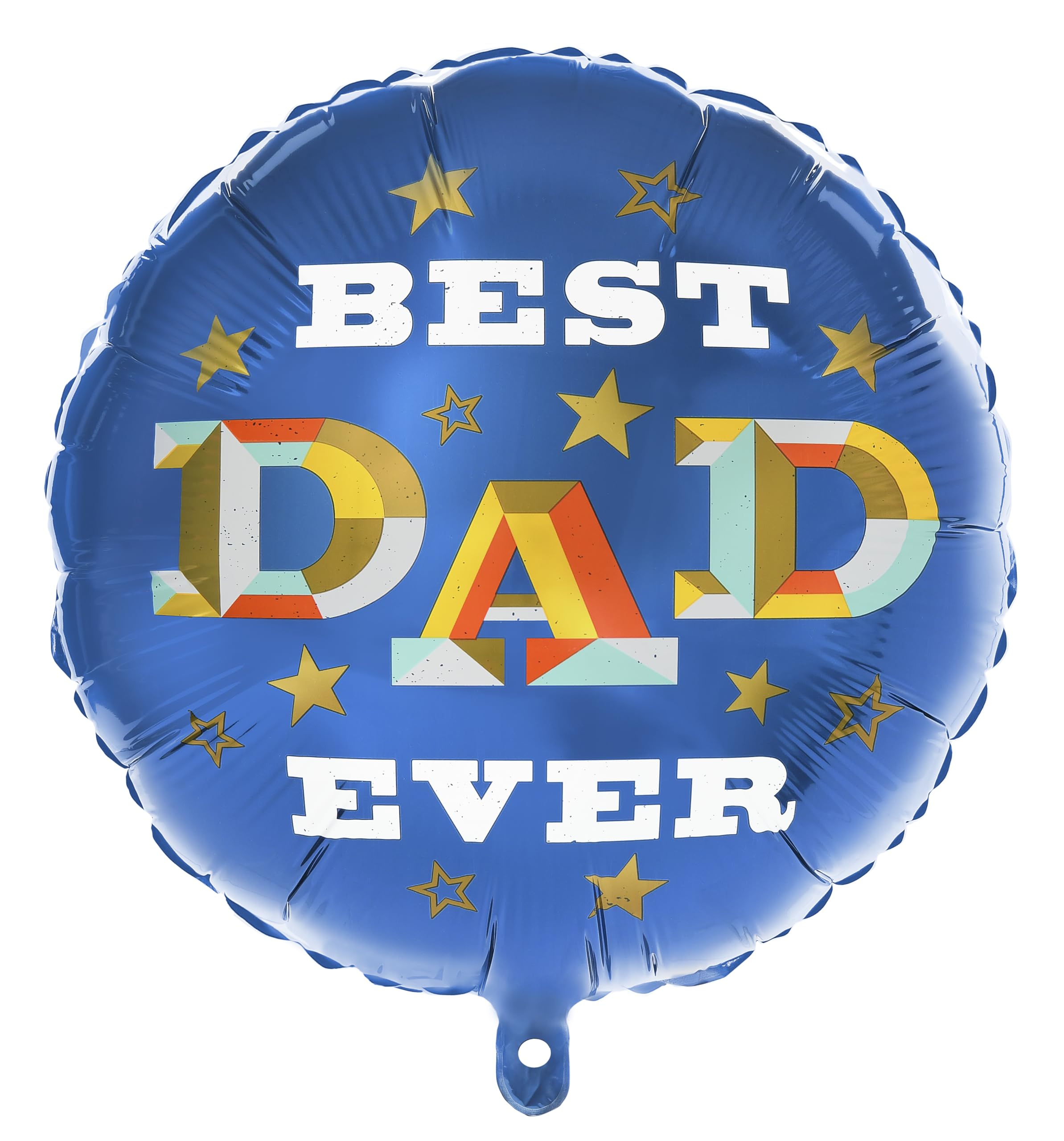 UK Greetings | Father's Day Foil Balloon for Dad | Inflate With Air or Helium | Best Dad Ever Navy Foil Balloon | 33 x 33 cm