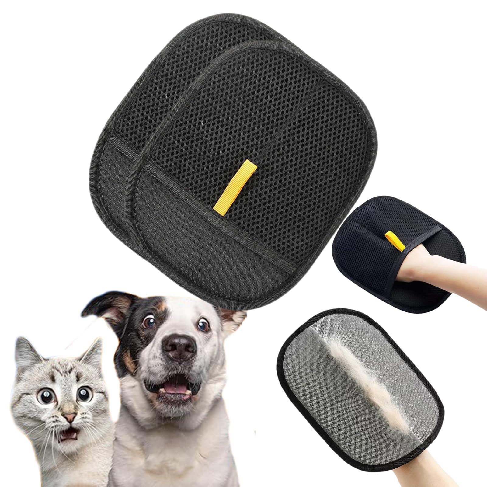 Gants D'épilation Pour Animaux De Compagnie, Gant De Toilettage Double