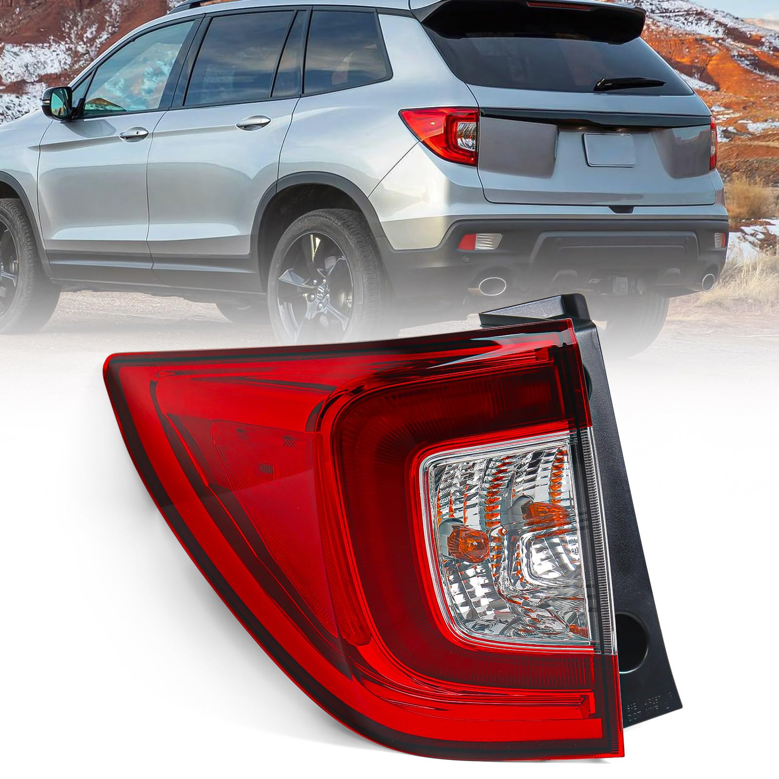 Photo 1 of Huray Tail Light for Honda Passport 2019 2020 2021 OE Tail Lamp Brake Light Replacement (Driver Side (Left))