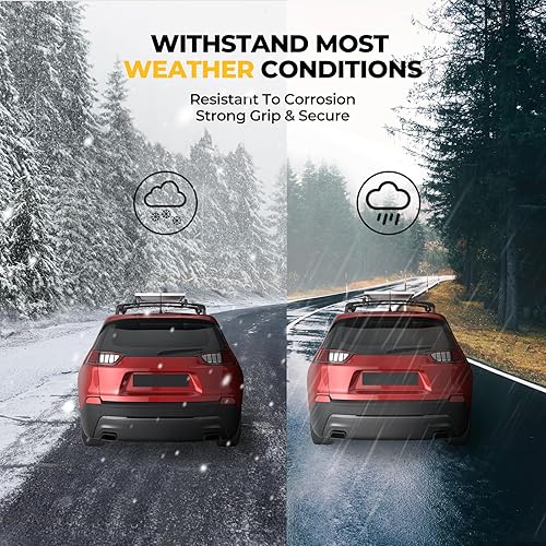 Miniatura 8 de Kit de montaje en cangrejo para panel solar BougeRV para autos con barras transversales, abrazaderas de techo para portaequipajes se ajusta a la