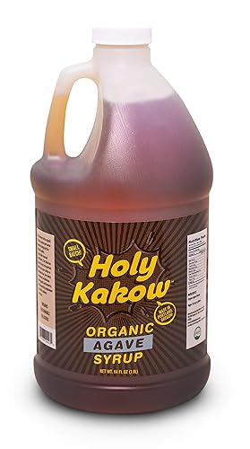 Holy Kakow Jarabe de agave orgánico agave agave orgánico jarabe de agave ideal para café batidos y cócteles hornear sin gluten sin soja vegano 64