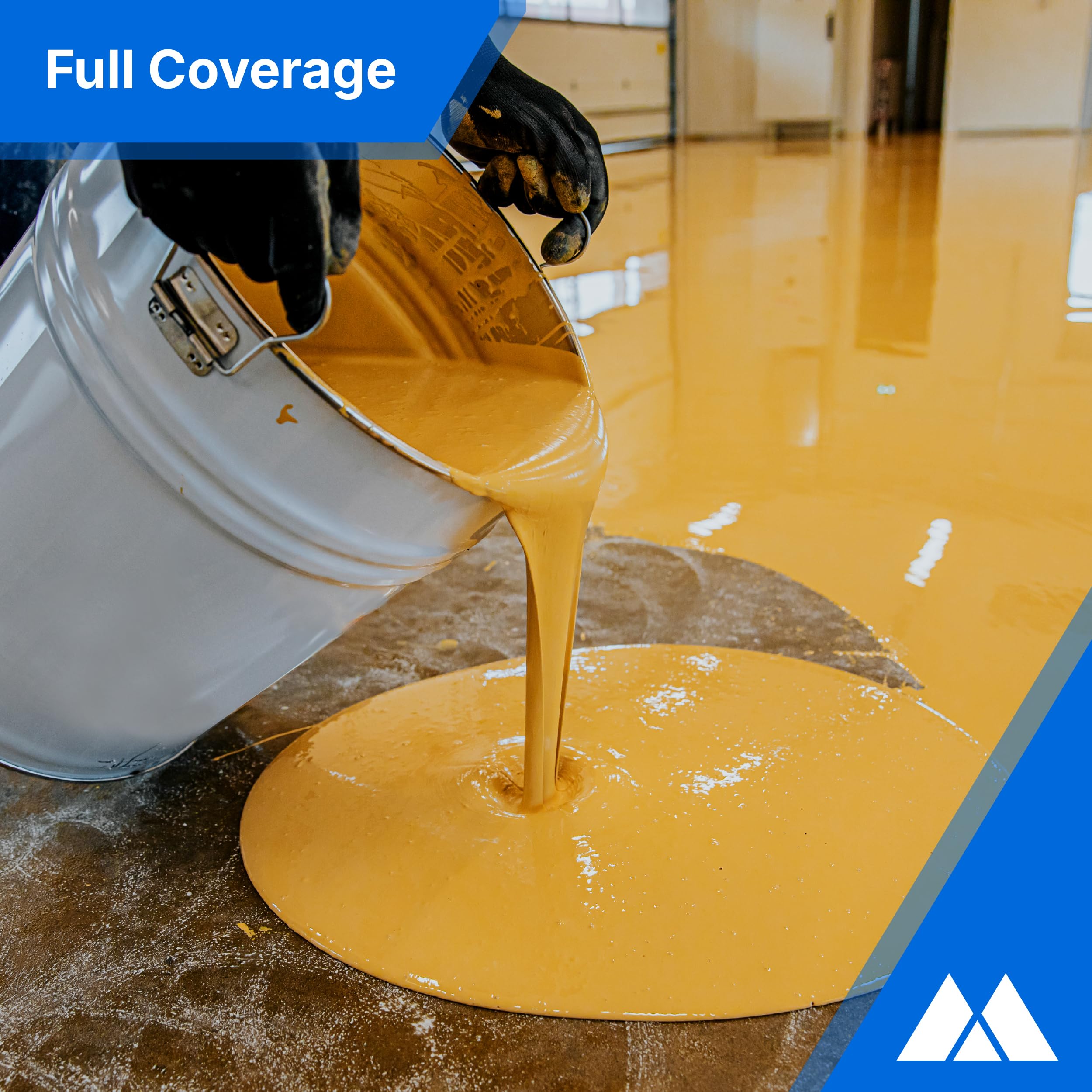 McKinnon Epoxy Resin Garage Floor & Concrete Coating Kit - 2.5 Car Garage Full Coverage,100% Solids, Zero VOCs, Durable High Gloss, Commercial & Residential, 4 Gallon