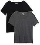 Women's Plus Size Short-Sleeve V-Neck T-Shirt, Multipacks