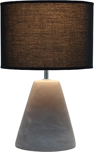 Miniatura 2 de Simple Designs LT2059-BLK Pinnacle - Lámpara de mesa de hormigón, color negro