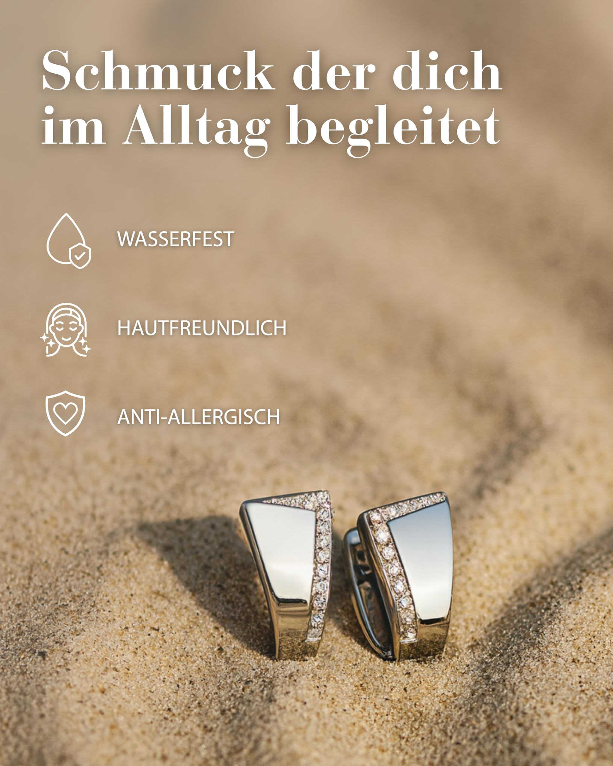 VINANI Klapp-Creolen aus 925 Sterling Silber I Nickelfreie rhodinierte Damen-Ohrringe mit Zirkonia I Hochglanzpoliert mit Anlaufschutz I Allergikerfreundlich I Handarbeit in Juweliersqualität I 2CZE