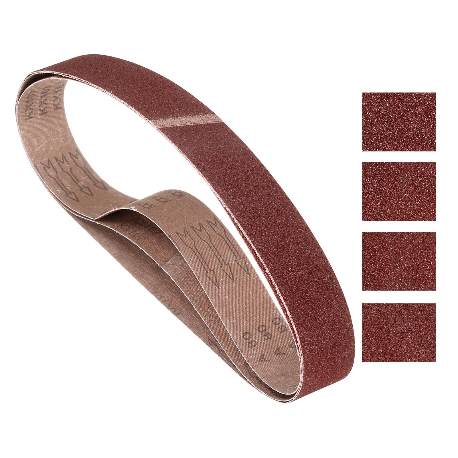 Kozelo 4 Pcs Sanding Belts 50mm x 1220mm 40/60/80/120 Grit Aluminum Oxide Abrasive Sandpaper for Belt Sander Metal Grinding Wood Working Weld Rust Removal