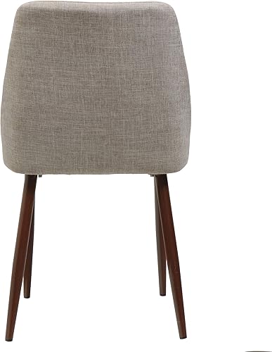 Miniatura 9 de Christopher Knight Home Marlee Mid-Century - Sillas de comedor de tela con patas de madera de nogal oscuro, juego de 2 piezas, trigo