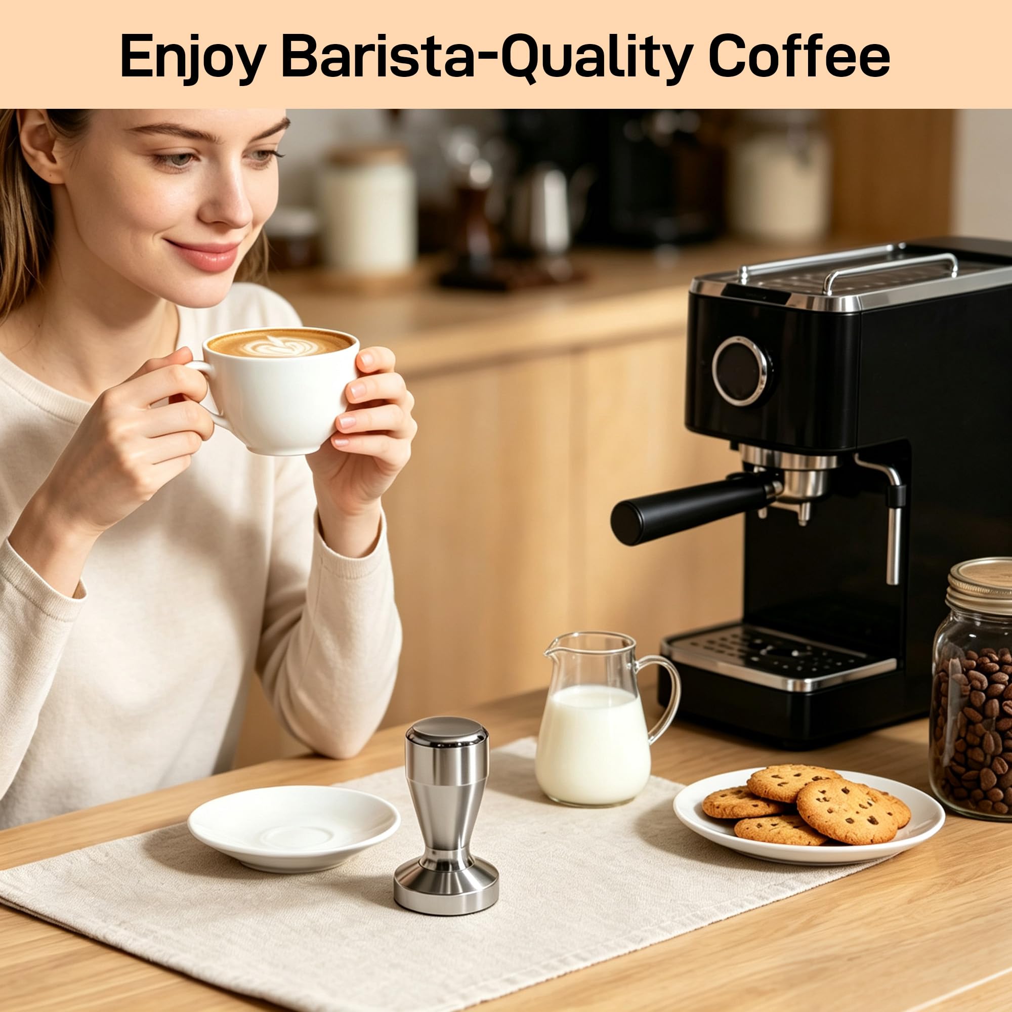 Stainless Steel Espresso Tamper - 49mm -8