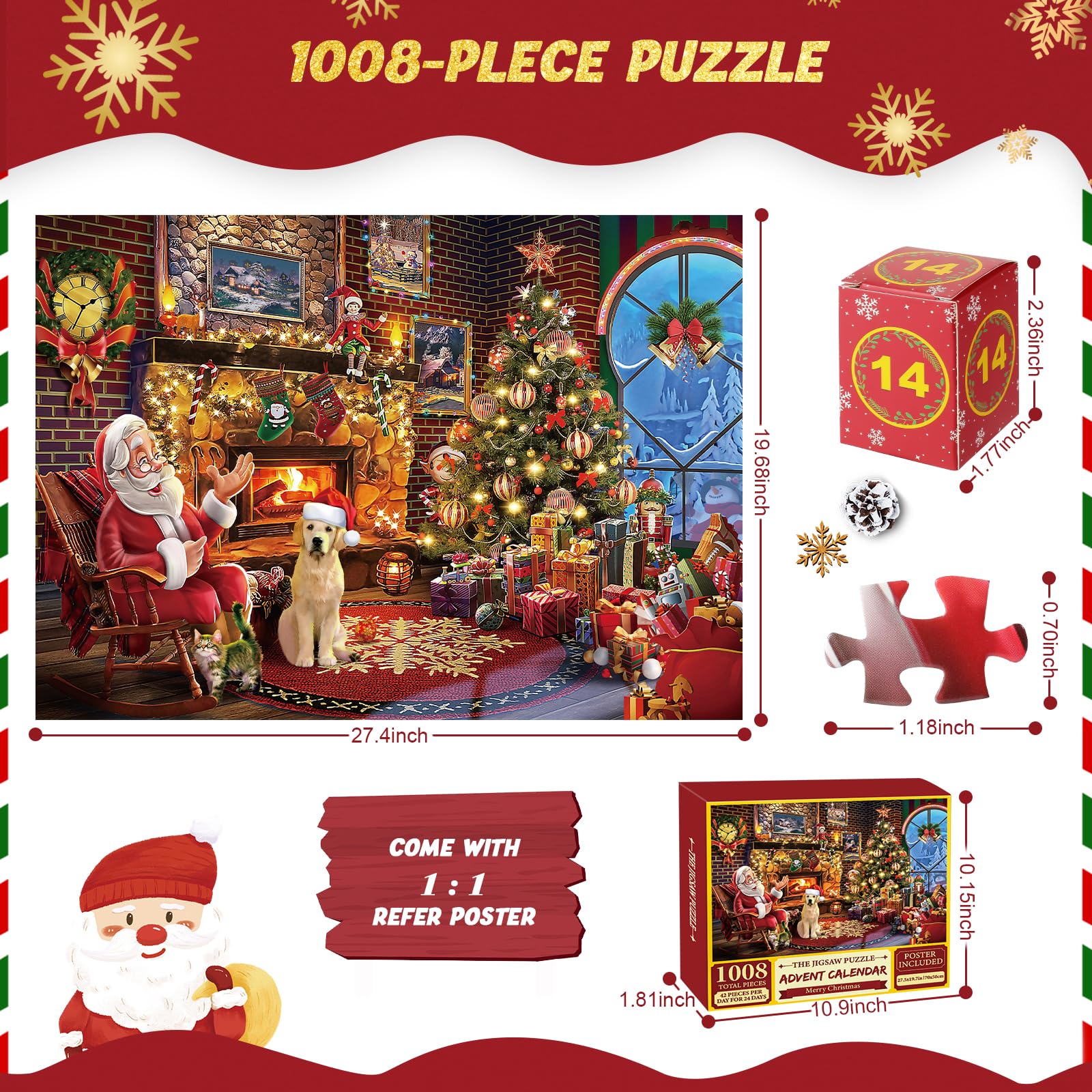 Amazon.com: Advent Calendar 2025 Christmas Jigsaw Puzzles