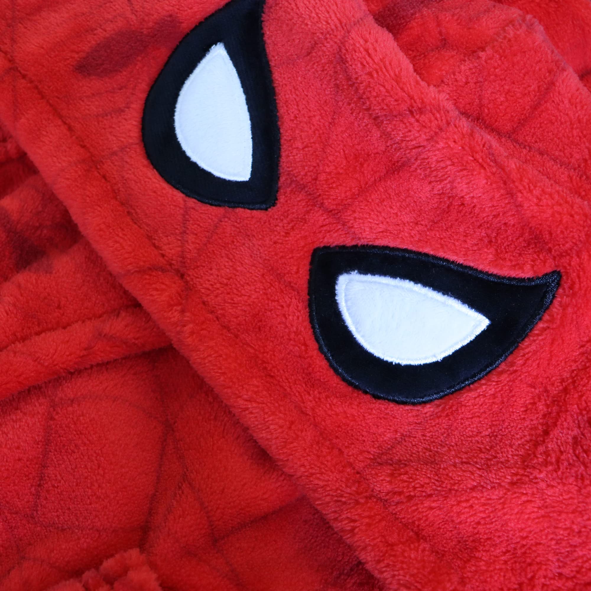 SPIDERMAN MASK Robe de Chambre Garçon 2-4 ans | Oeko-tex | Peignoir Enfant Garçon en Polaire Douce | Rouge