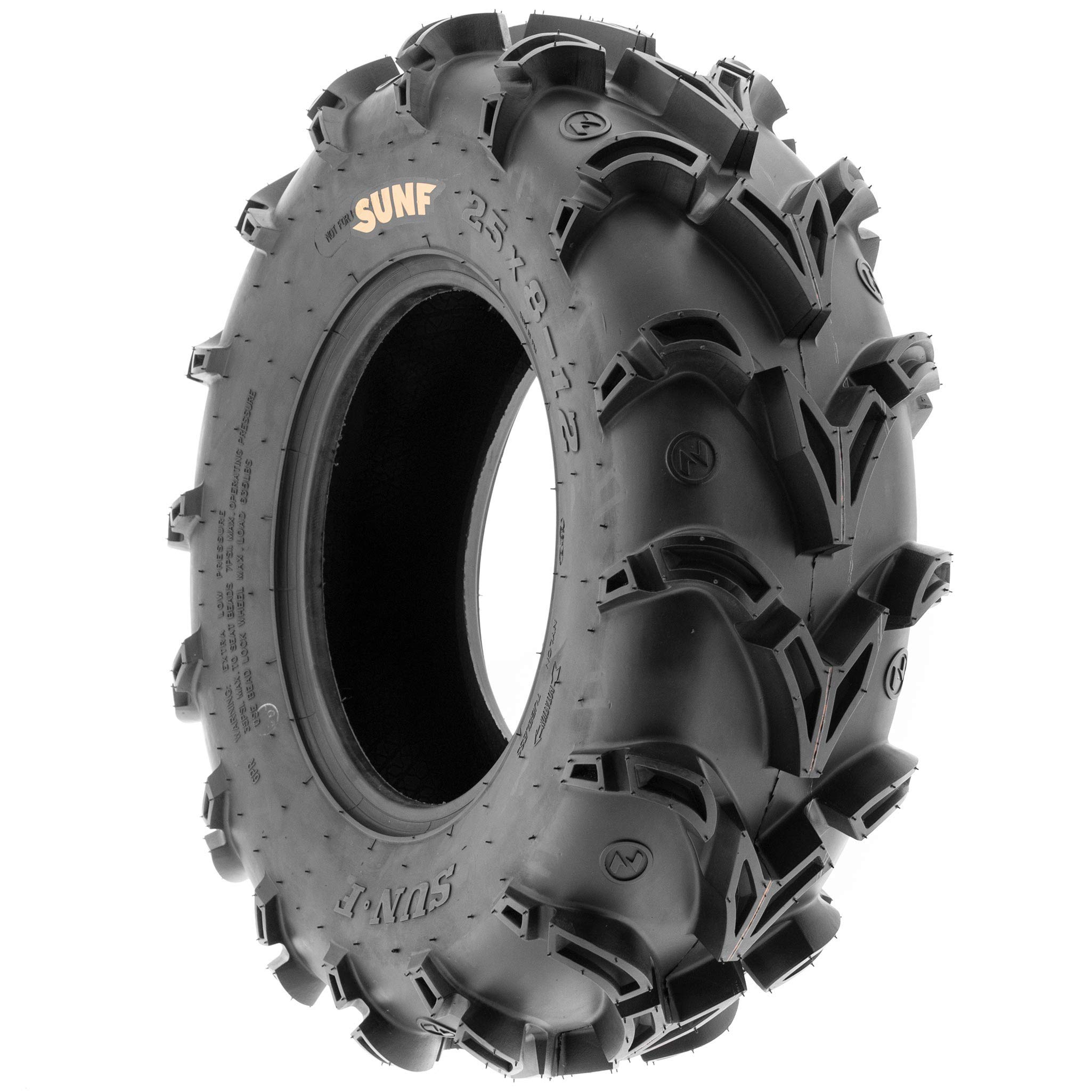 SunF A050 25 x 8-12 25 x 8 x 12 AT Barro y camino Quad ATV UTV SXS Neumáticos 6PR TL, juego de 2 unidades