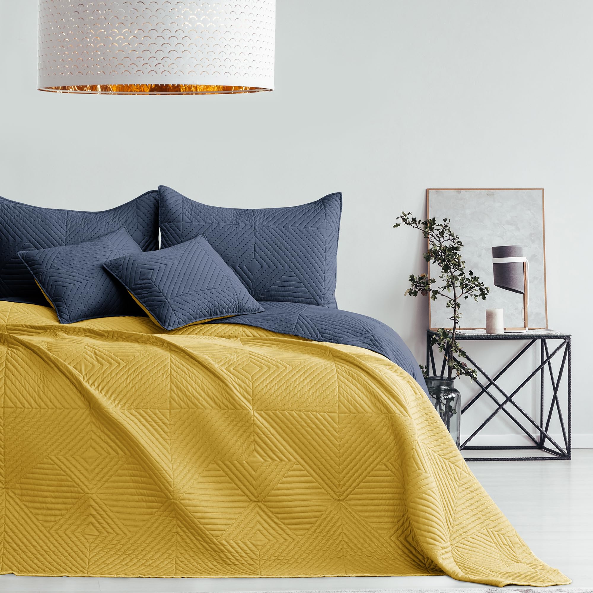 AmeliaHome Colcha para Cama de 260 x 280 cm, Color Gris Antracita
