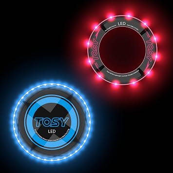 TOSY Bundle of 2 - Blue Frisbee + Red Flying Ring