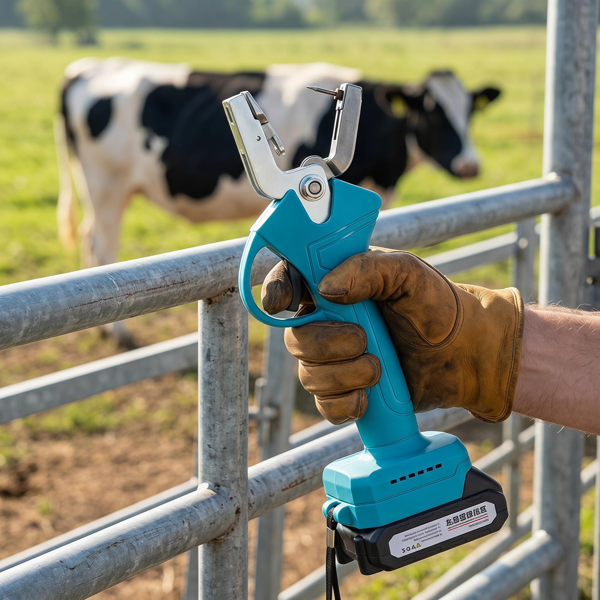Aplicador Eléctrico Inalámbrico De Crotales para Orejas - Marcador Rápido para Animales, Cerdos, Vacas Y Ovejas, Herramienta De Identificación para Ganado De Granja D