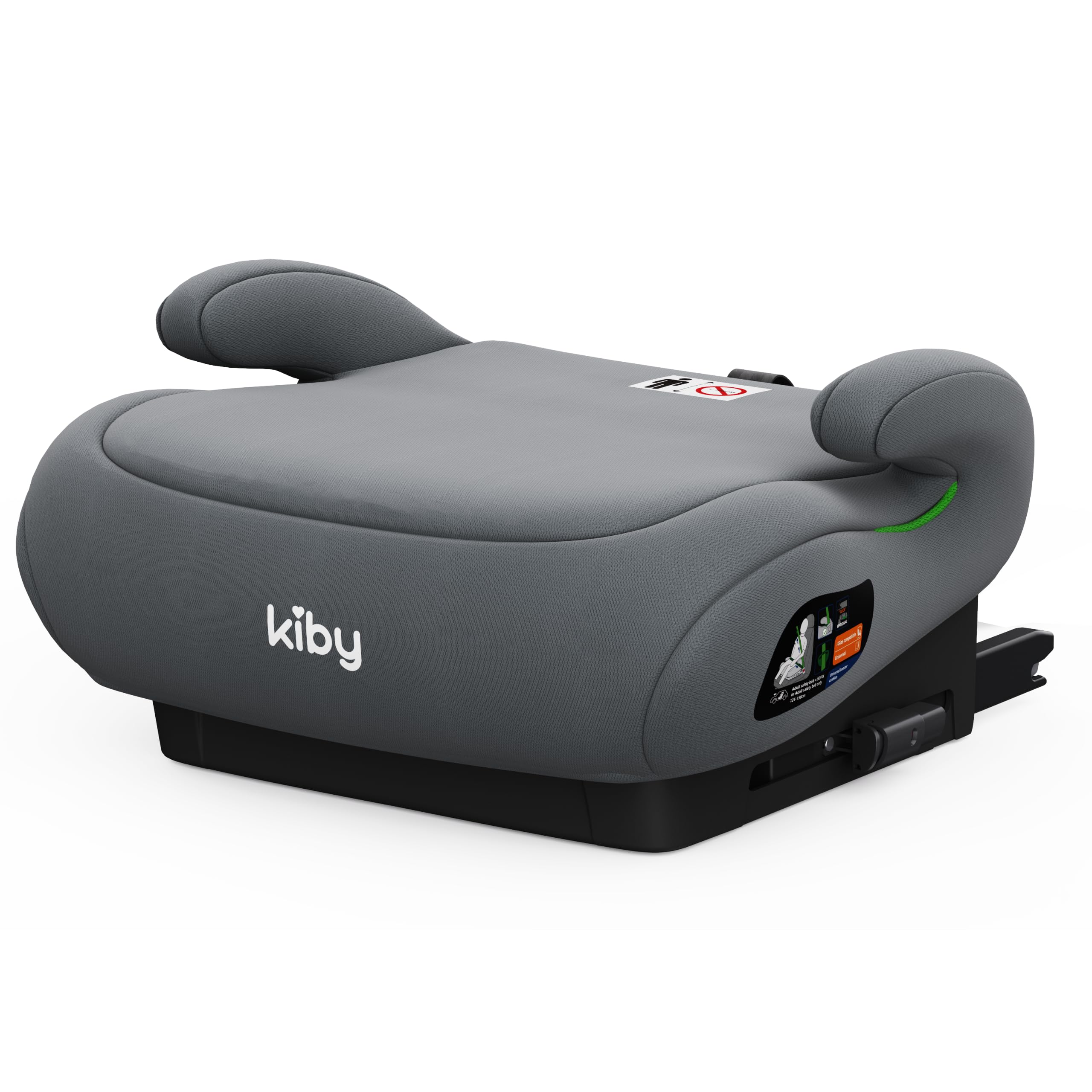 Kiby® Seggiolino Auto Alzabimbo Booster Fix, Alzatina 125-150 Cm I-Size R129