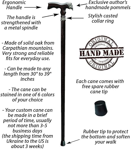 Miniatura 3 de Bastón de madera personalizado para hombre, Thor Viking, bastones y bastones hechos a mano de diseñador para caballero