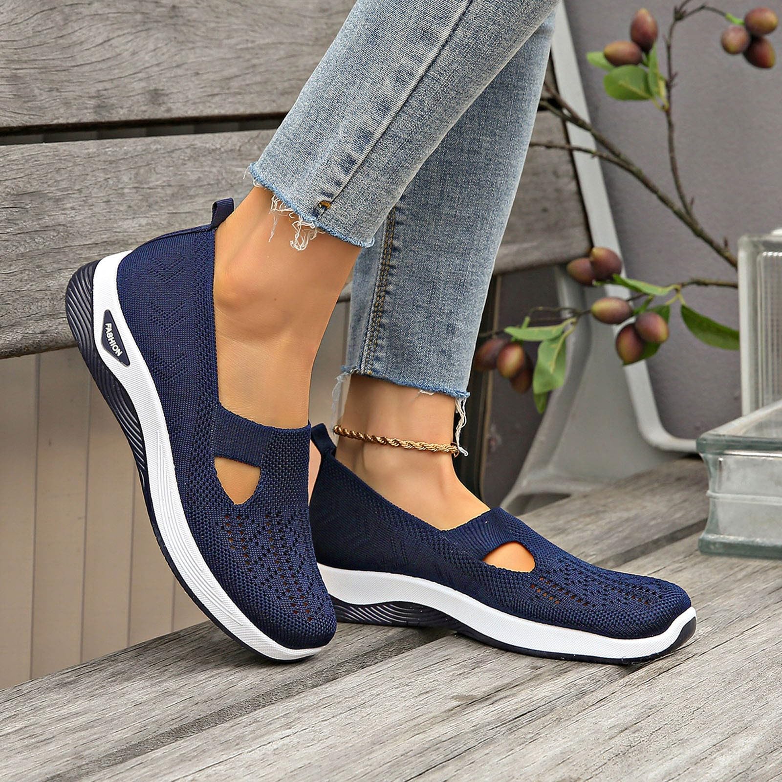 Scarpe Ortopediche Donna, Senza Lacci Per Camminare Morbida Sneakers Scarpes Slip On Comode Da Ginnastica Chiuse Traspirante Antiscivolo Leggere Sneaker Da Corsa Casa Estive