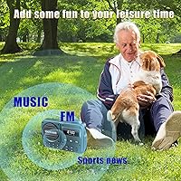 Vista 5 de Pocket Radio FM USB-C Charging 2000mAh Rechargeable Excellent Reception Clear Speaker and Headphone Jack,LCD Screen,FM Radio for Walk/Jogging/Gym