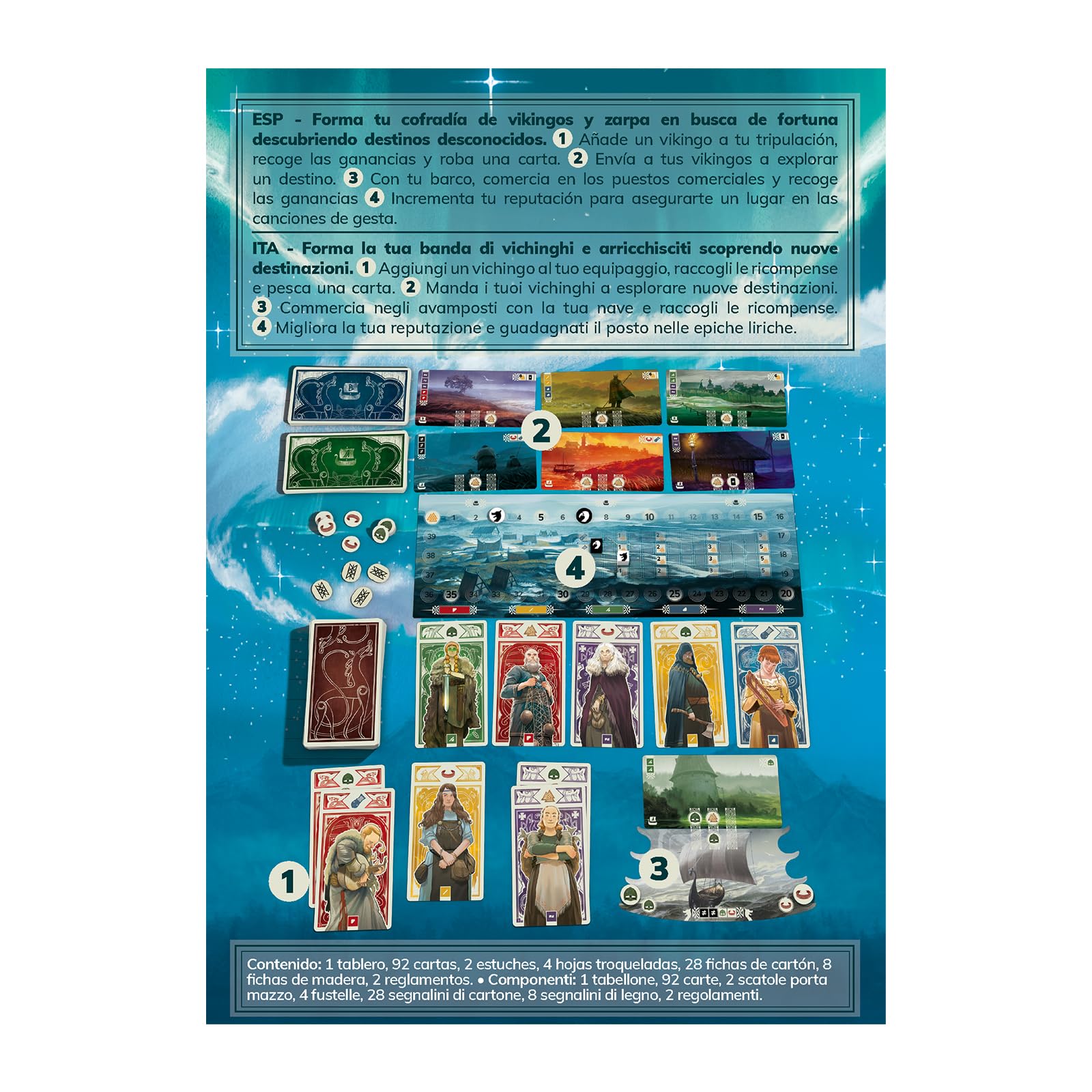 Devir Knarr, Jeu de société, 2-4 Joueurs, Jeu de Vikings avec Amis, âge +8 (BGKNASI)