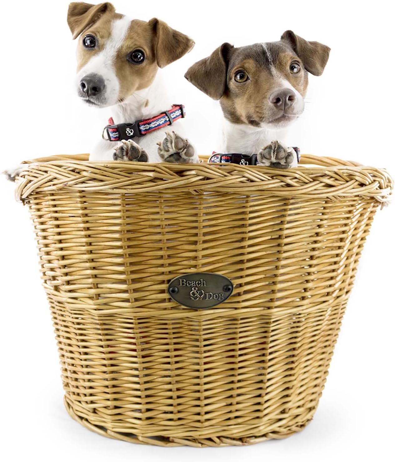 Assateague Medium Willow Bicycle Basket for Dogs Hand