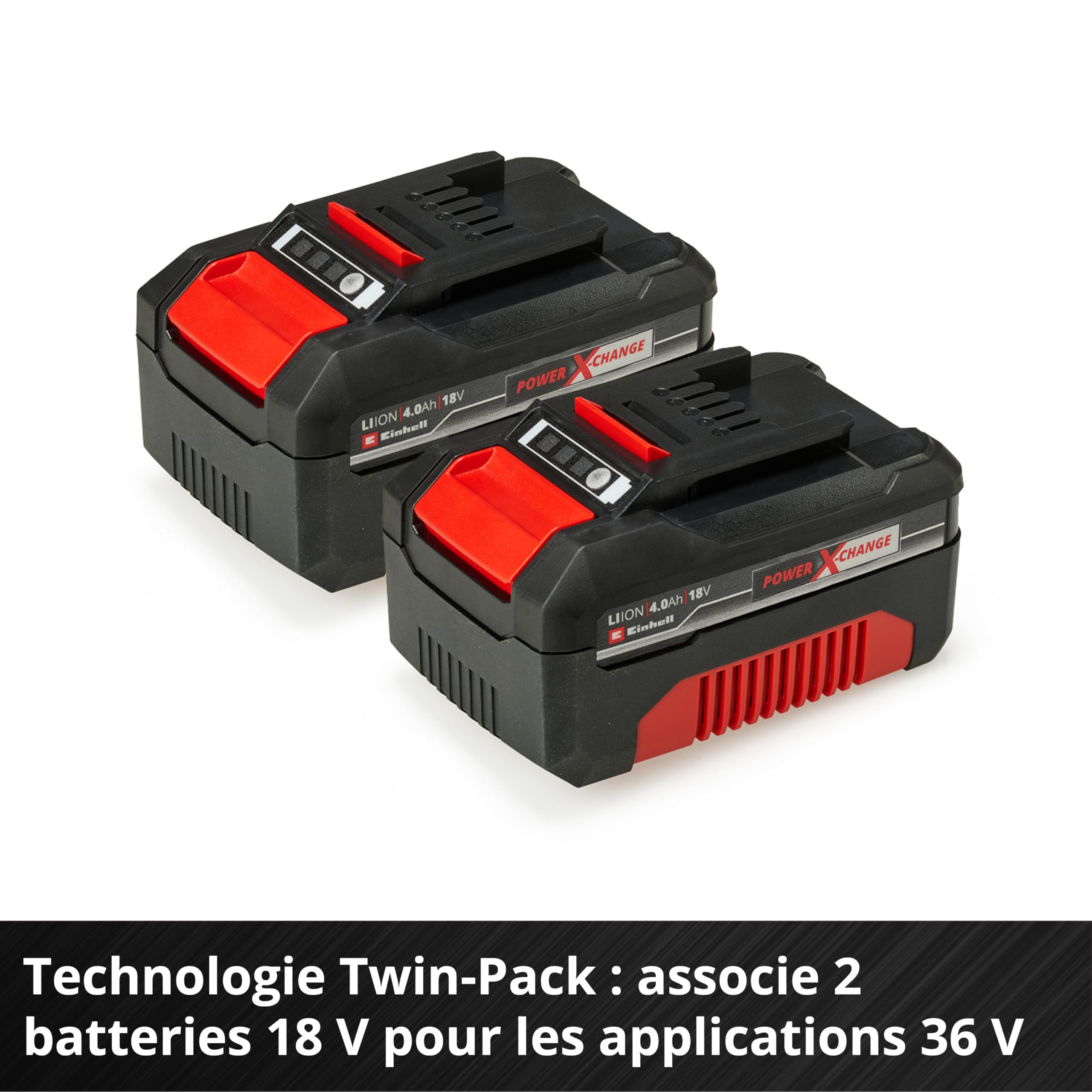 Einhell Système à double batterie 4,0 Ah Twinpack Power X-Change Li-Ion 18V 2x 4,0 Ah PXC