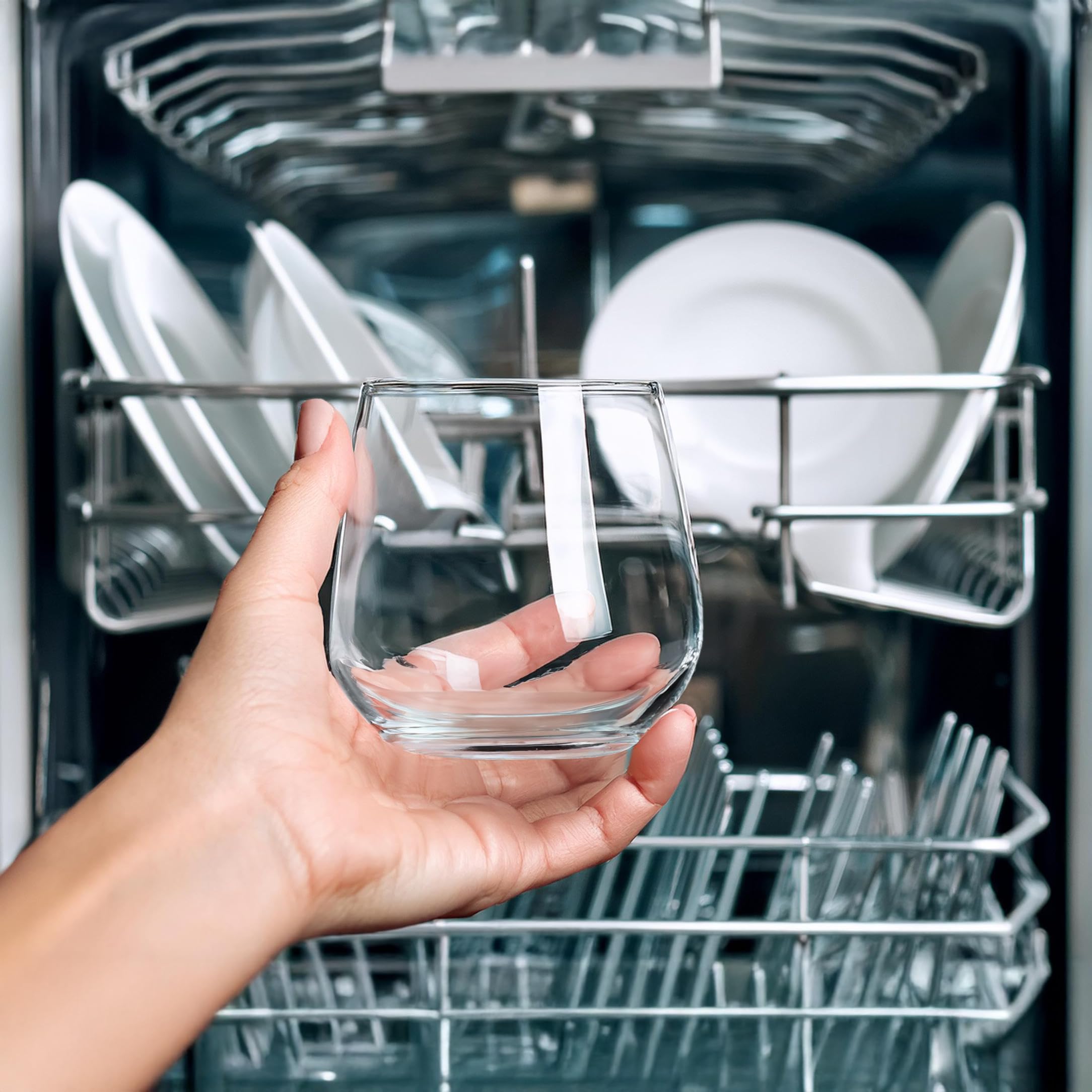 Glasmark KROSNO 1992 Set of 6 Pieces 310 ml Low Glass Dishwasher Resistant Water Juice Drinks (Pack of 2)