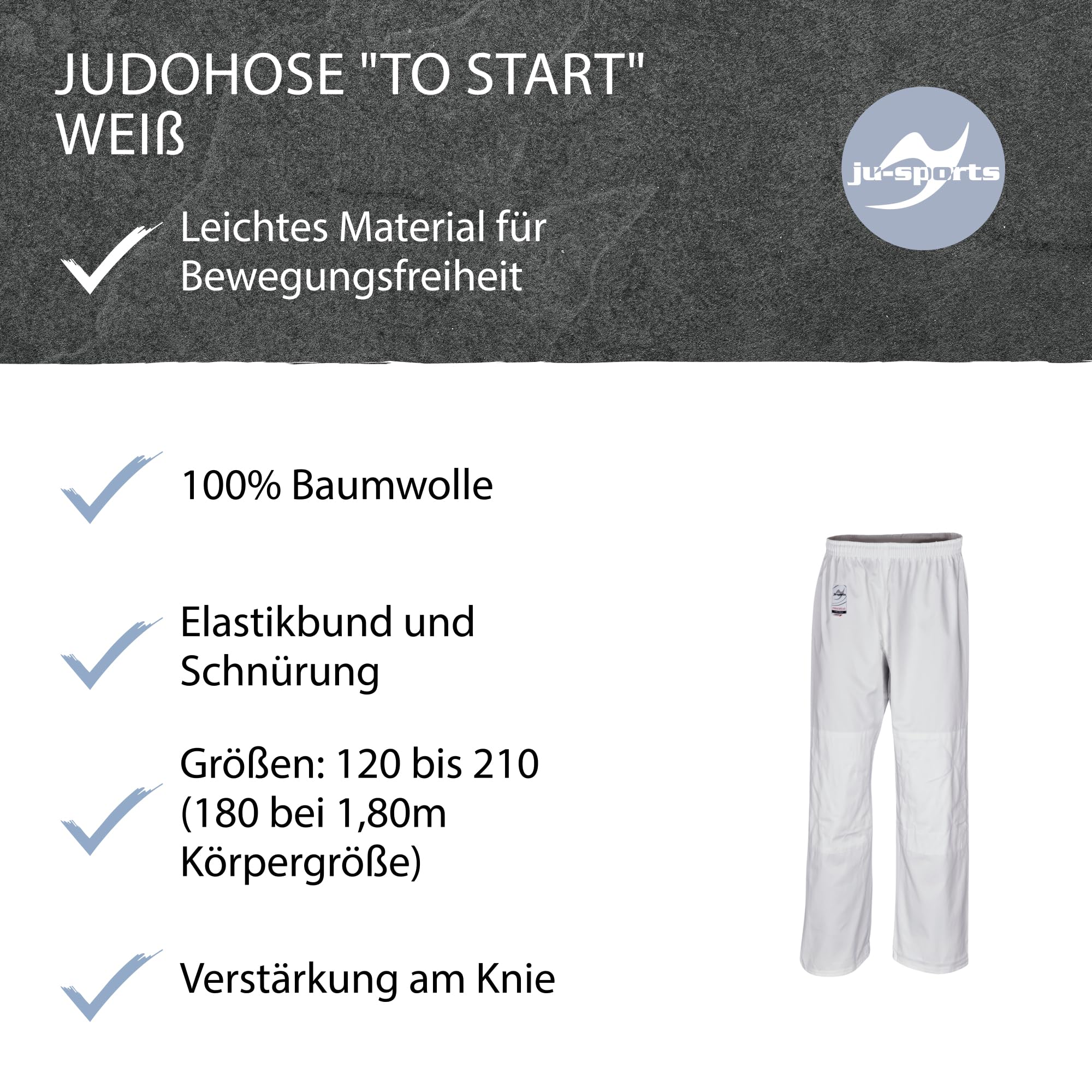 Ju-Sports Judohose to Start Weiss Kids