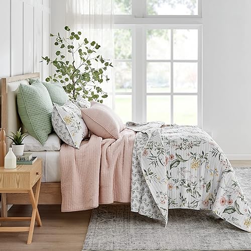 Miniatura 2 de Levtex Home - Juego de edredón de punto de cruz - 100 algodón - Edredón tamaño KingCal King 106 x 92 pulgadas  2 fundas de almohada King 36 x 20