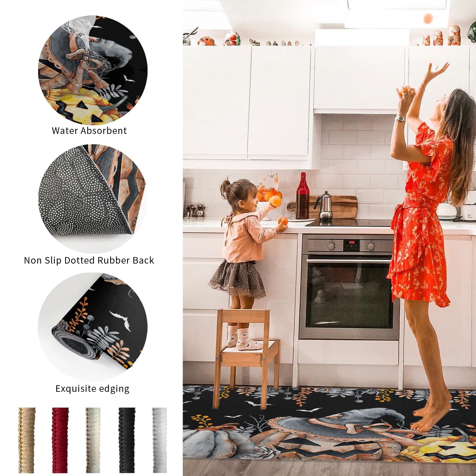 Fontaine Matt Mccormick 新品2個 Amazon.com: Kitchen Rugs and Mats Set of 2, Love Never Fades