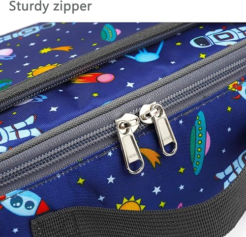 Vista 188 de Caja de almuerzo para niños con aislamiento, bolsa suave mini enfriador de vuelta a la escuela térmica de comida para niñas, niños, océano azul azul