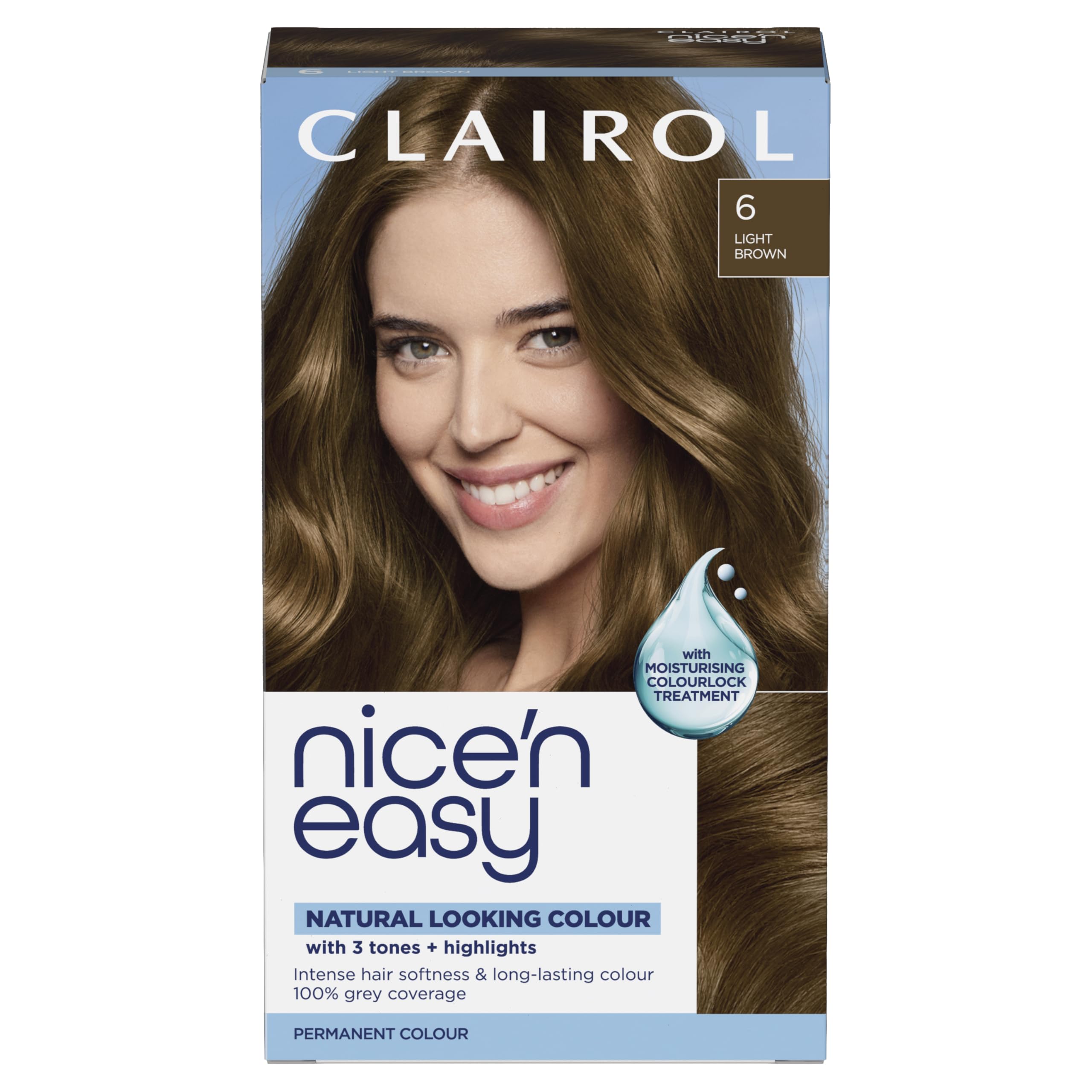 Clairol Brown Nice' N Easy Permanent Hair Dye 6 Light