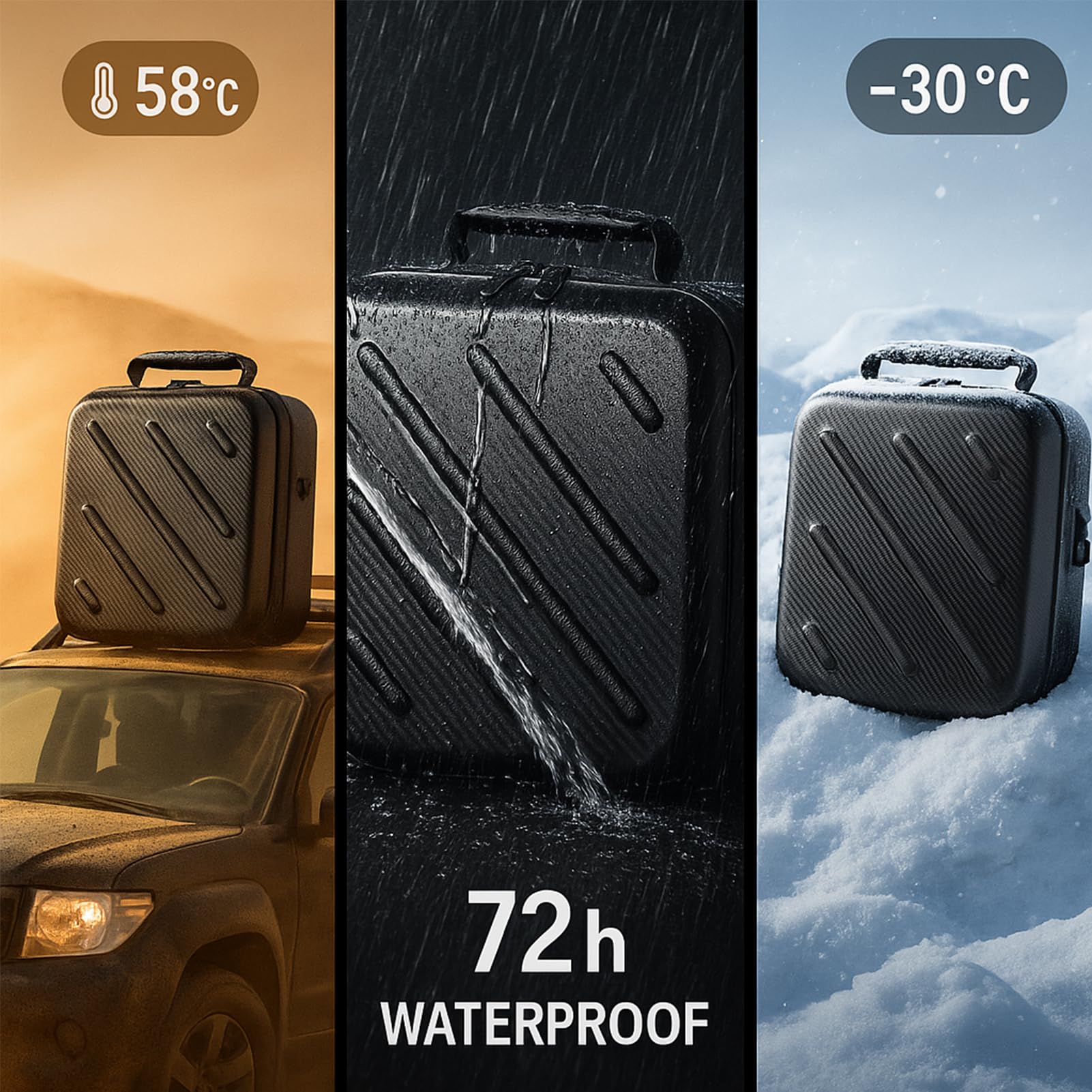 Ultralekkie etui Starlink Mini Case do zestawu Dish Kit, wodoszczelne etui Eva Travel Mini Case z miejscem na akcesoria, do montażu, adaptera rurowego, kabla Ethernet i Power