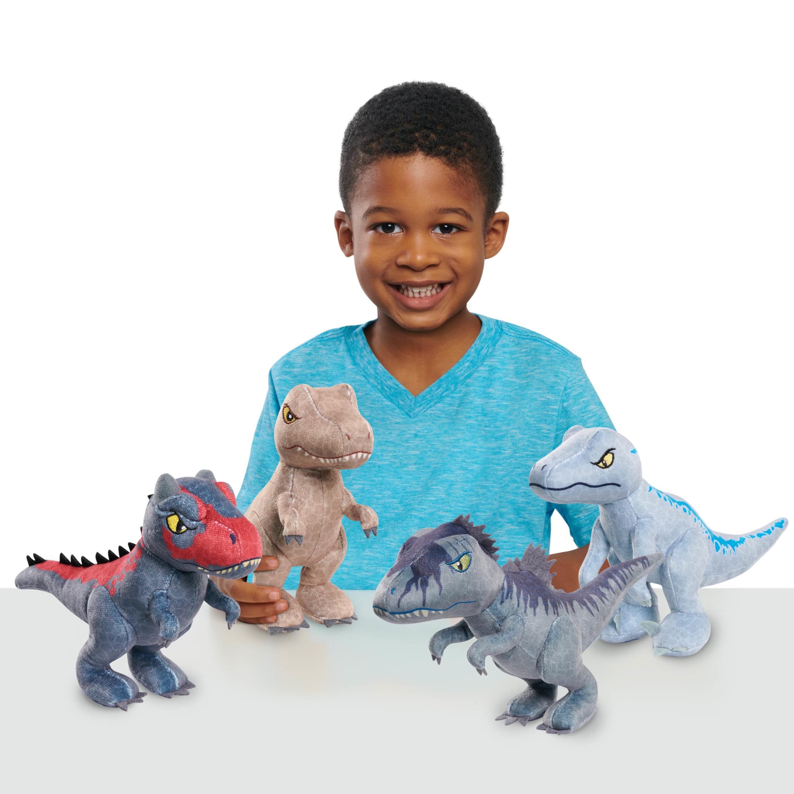 Jurassic World – Petit dinosaure en peluche bleu de 17,8 cm, jouet pour enfants à partir de 3 ans, panier et petits cadeaux Jurassic World – Petit dinosaure en peluche bleu de 17,8 cm, jouet pour enfants à partir de 3 ans, panier et petits cadeaux
