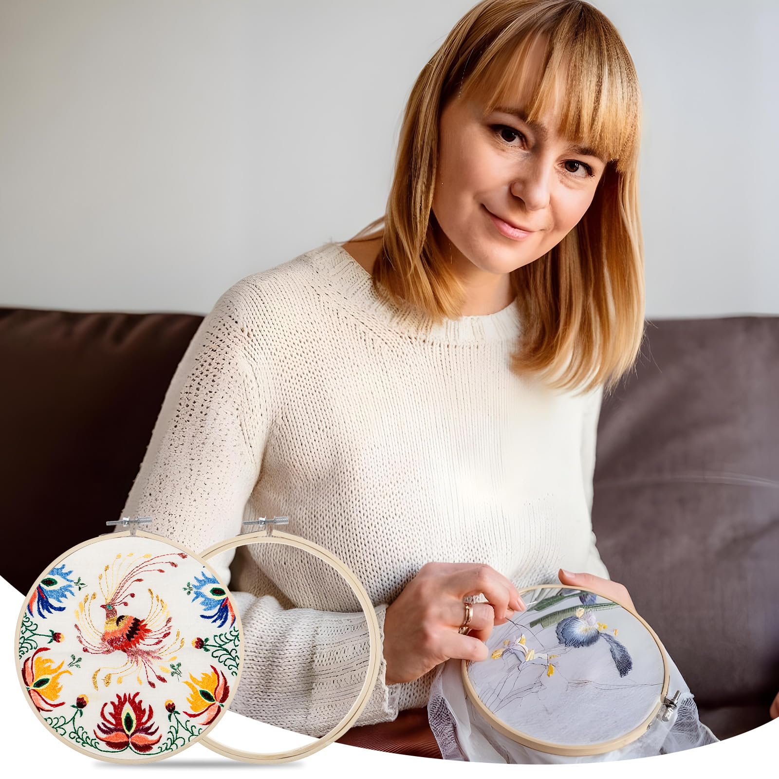 JIYIN 3 PCS Embroidery Hoops - Image 4