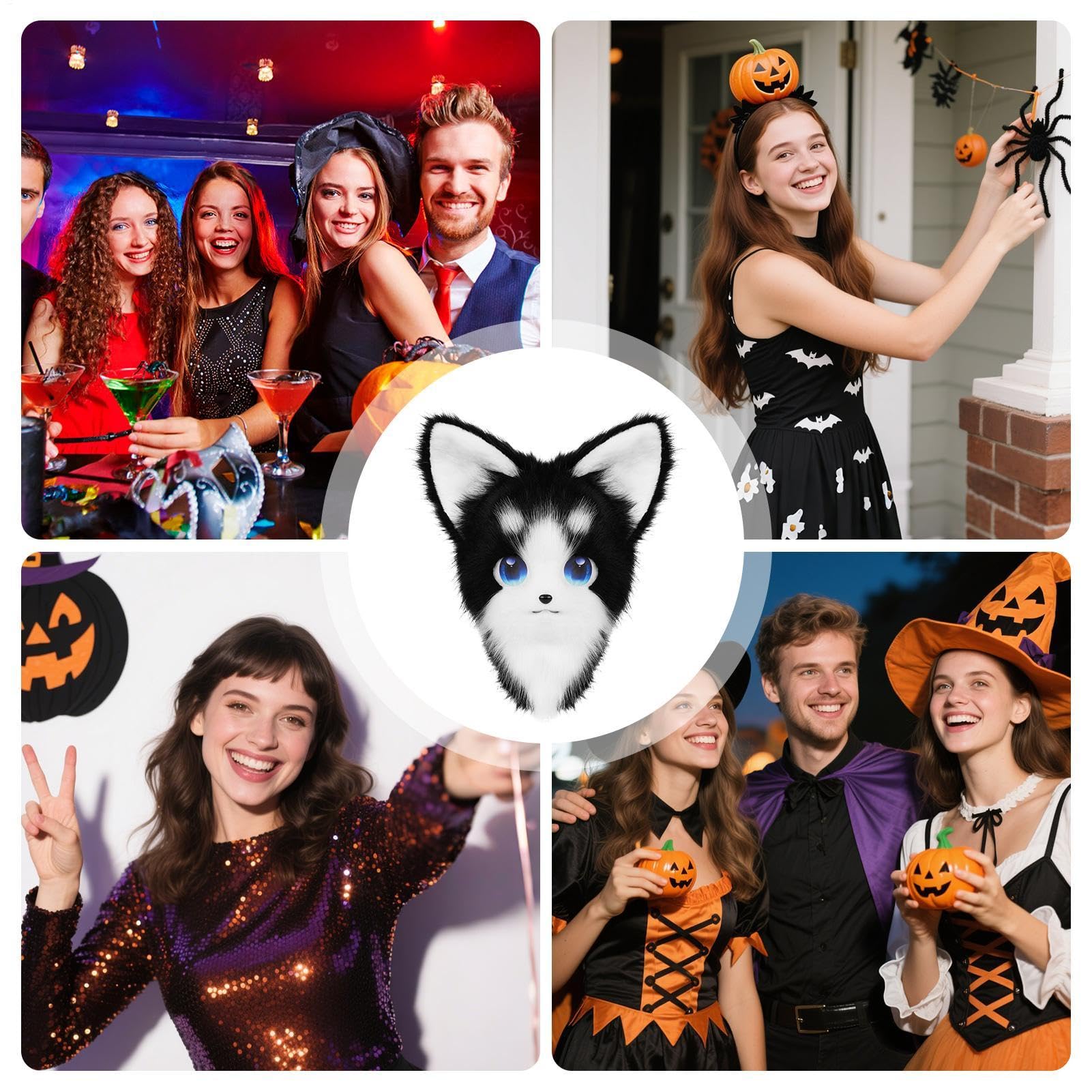 Generisch Maska na głowę zwierzęcia na Halloween, regulowana
